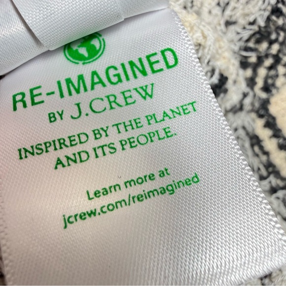 J. Crew Black and Ivory  Space-Dyed Cotton Blend Textured Cardigan Sweater - Picture 14 of 15